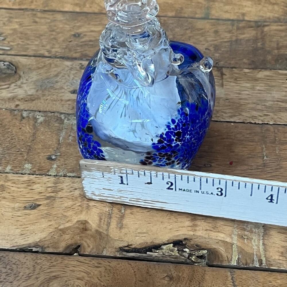 Hand-Blown Art Glass Abstract Sculpture 4.5" Decor Handcrafted - Picture 10 of 12